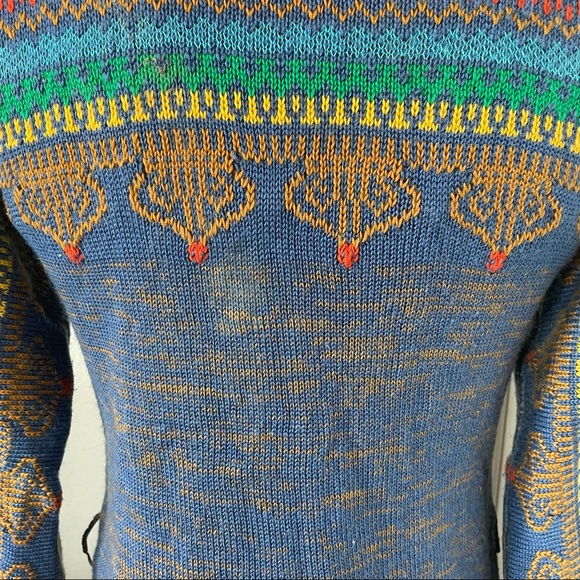 Vintage melansedress sweater skirt set blue brown crown - Picture 11 of 13